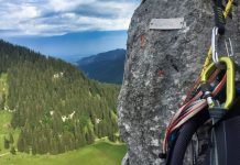 Ettaler Manndl über Weiblkante: der Einstieg